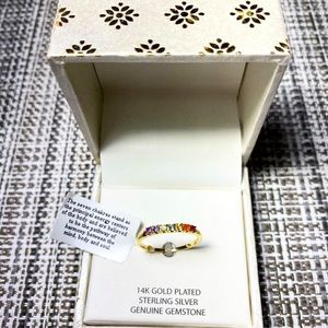 BRAND NEW Shivam 14k gold plated & sterling silver ring size 8 🤩 Box included